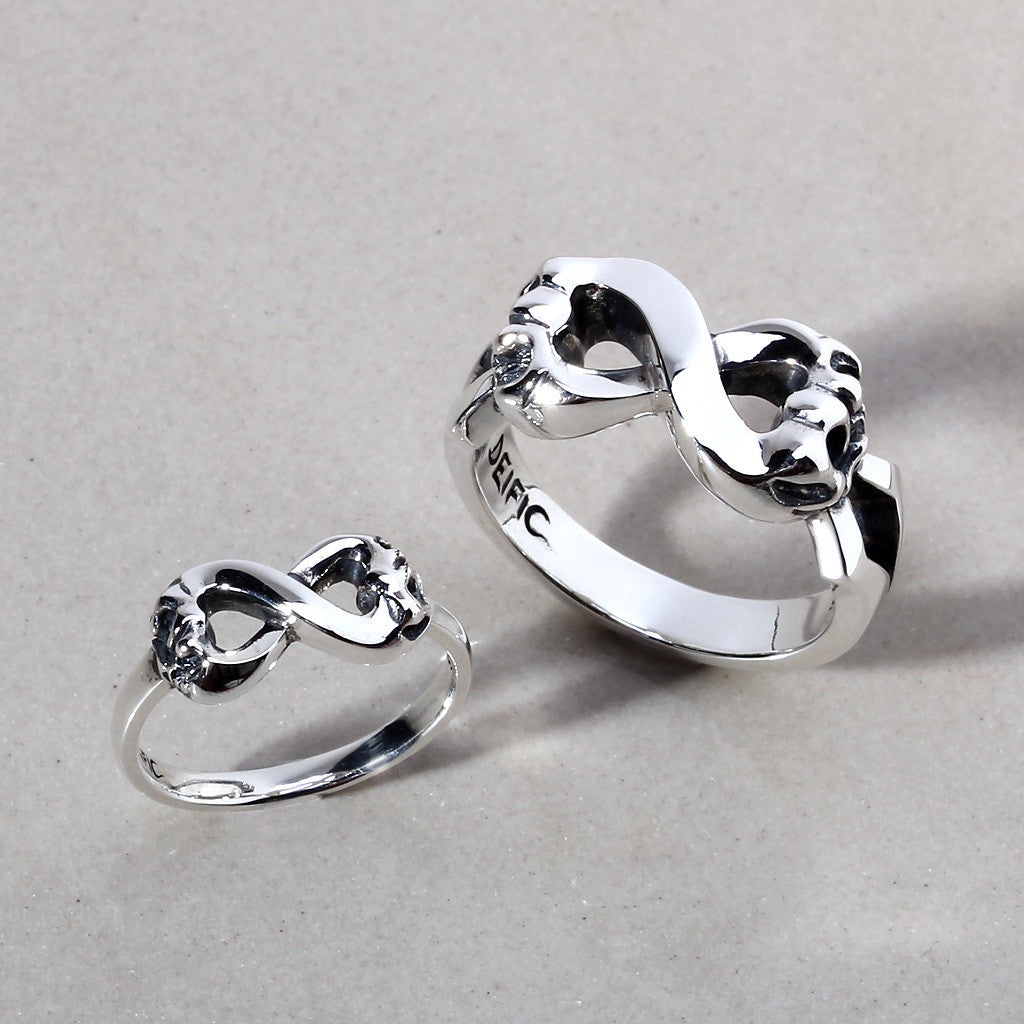 JO WISDOM Sterling Silver Infinity Couple Rings with France | Ubuy