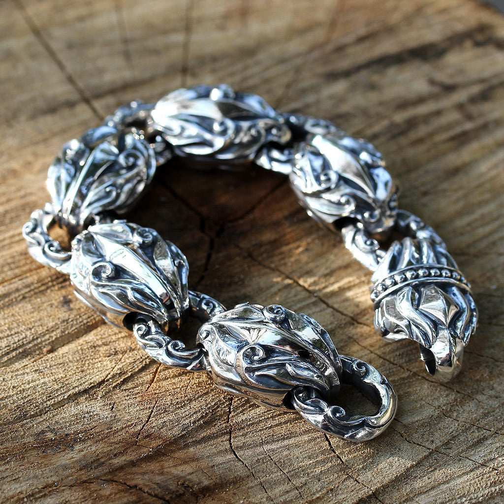 Vintage Bracelets Mens Jewelry New Sterling Silver Bangle Bracelet Chain  Popular | eBay
