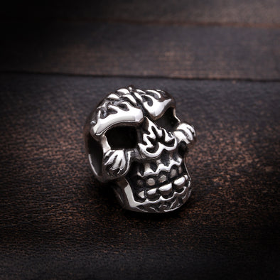 Burn Baby Burn Skull Bead - Deific