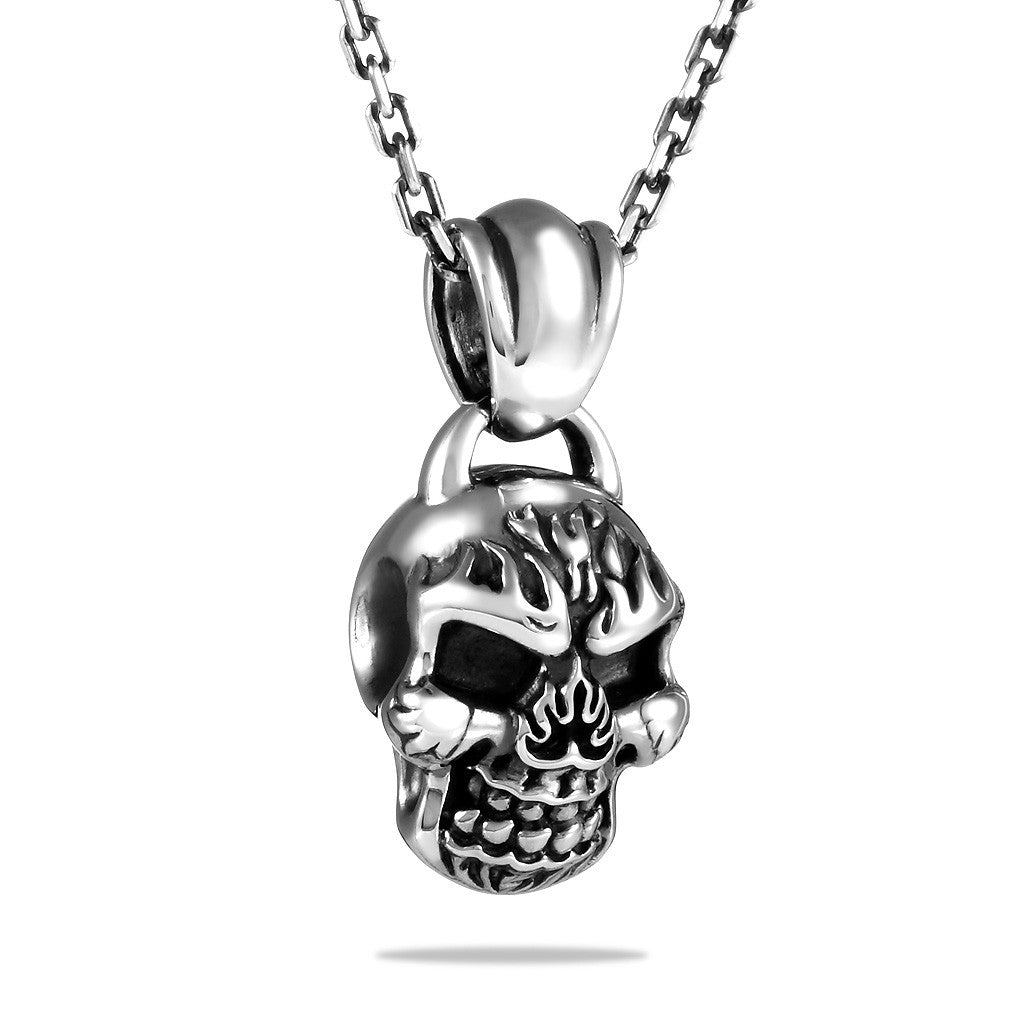 Burn Baby Burn Skull Pendant - Deific