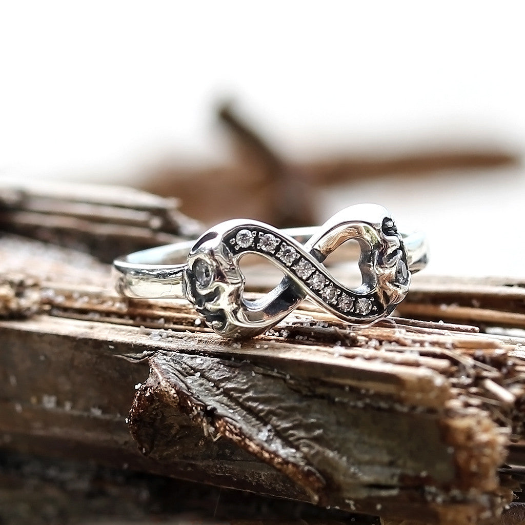 købmand Optø, optø, frost tø opadgående Infinity Juliet Gem Ring – Deific