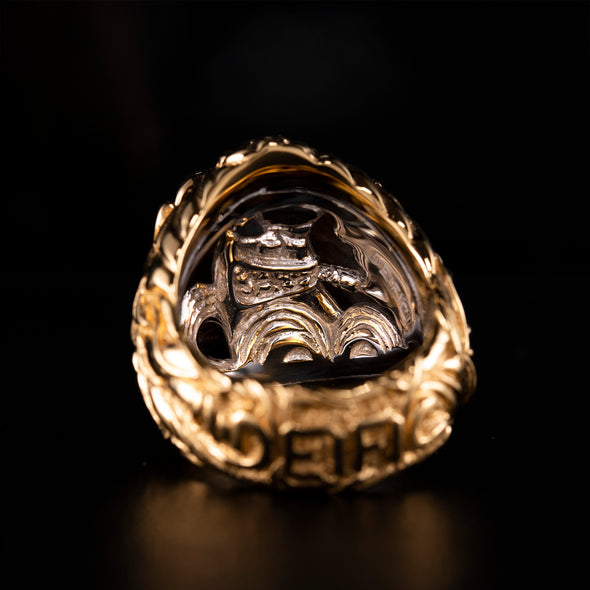 Raging Oba Gorilla 10K Gold SM Ring 1 Of 1 - Deific