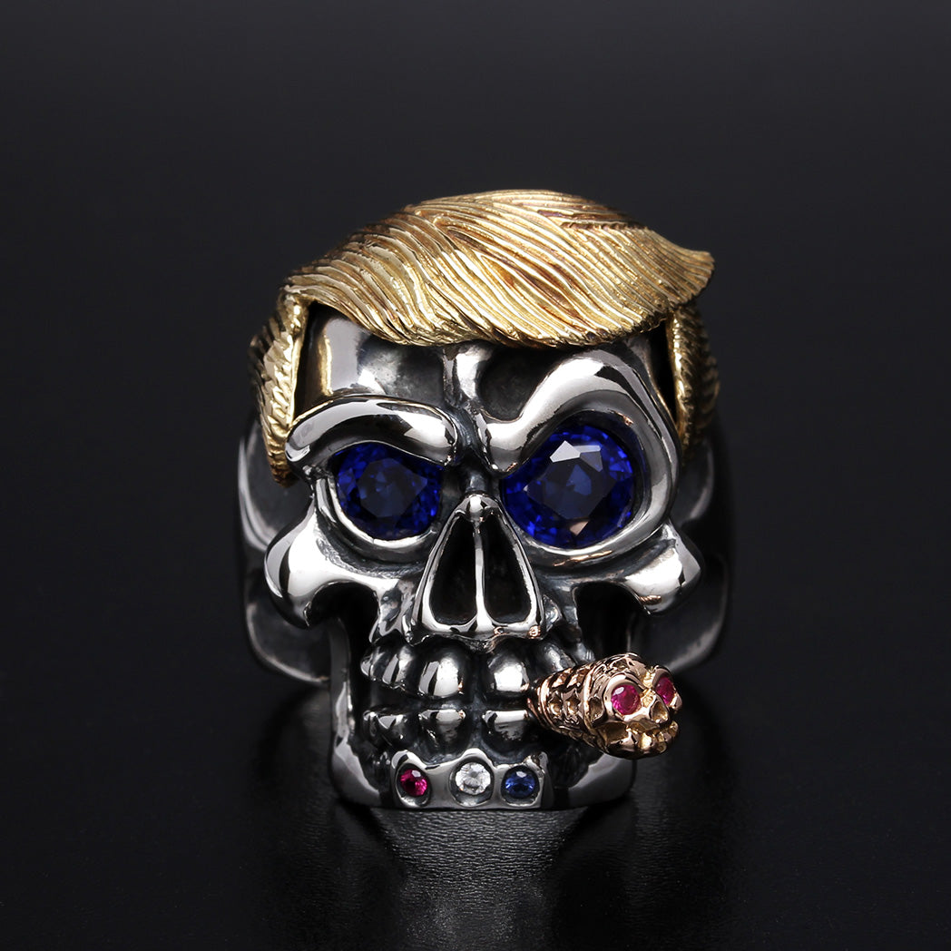 The Trump Skull 18K Cigar Ring 1 of 1 - Deific