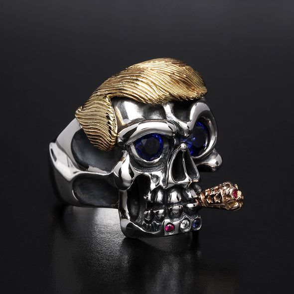 The Trump Skull 18K Cigar Ring 1 of 1 - Deific