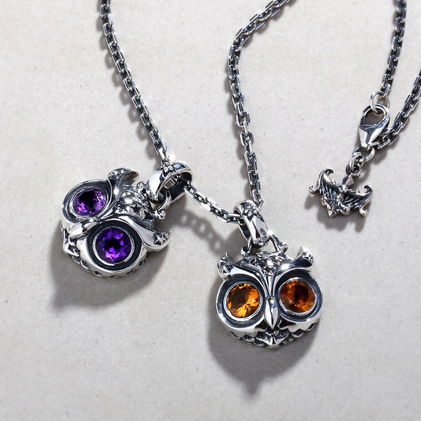 Starry Night Owl Pendant - Deific